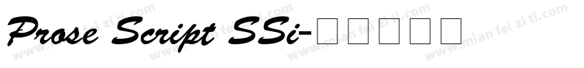 Prose Script SSi字体转换